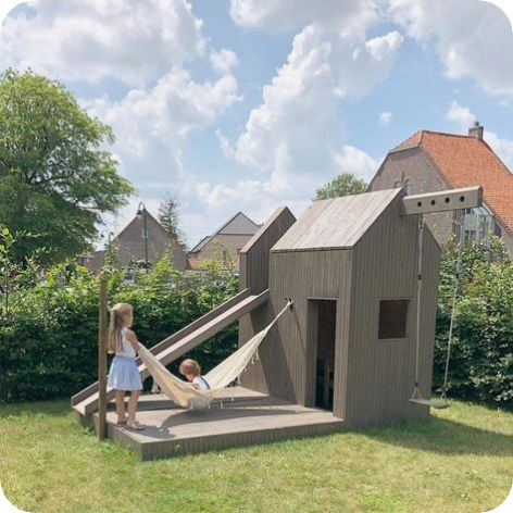 The 12 Coolest Modern Outdoor Playhouses of 2021. Natural Garden, Garden Types, Playhouse Garden, Outdoor Playhouses, Modern Playhouse, Garden Kids, Playhouse Outdoor, Backyard Playground, Backyard For Kids