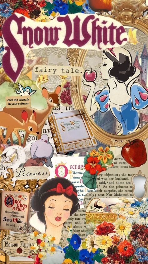 Snow White 🍎 #SnowWhite #Princess #Disney Disney Princess Snow White Aesthetic, Snow White Wallpaper, Disneyland Princess, Movie Collage, Wallpaper Iphone Disney Princess, Disney Princess Artwork, Disney Princess Snow White, Disney Background, Disney Princess Images