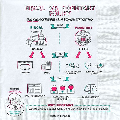 Napkins – Economic – Napkin Finance Napkin Finance, Fiscal Policy, Learn Accounting, Economics Notes, Big Chicken, Economic Terms, Accounting Education, Financial Literacy Lessons, Economics Lessons