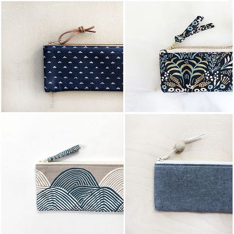 My favourite zipper pulls | indigobird | Bloglovin’ Sewing Wallet, Knitting Bag Pattern, Trendy Sewing Projects, Zipper Pencil Case, Trendy Sewing Patterns, Japanese Knot Bag, Modern Sewing Patterns, Sewing Bags, Trendy Sewing