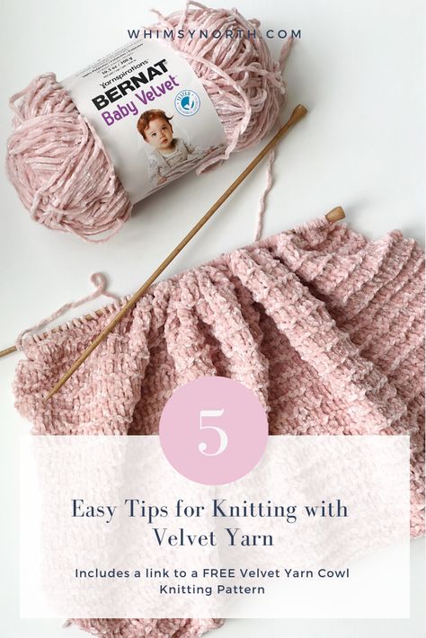 Are you looking to knit a project using velvet yarn? Read about why I almost threw all of my velvet yarn away! Here I share with you my trials and the lessons I learned to help set you up for success before you cast-on so that you don’t experience the same challenges as I did. #velvetyarn #bernatbabyvelvet #knitting #knittingtips #beginnerknitting Couture, Knit Throw Blanket Pattern, Knitting Hacks, Knitting Group, Velvet Yarn, Scarf Yarn, Cowl Knitting Pattern, Start Knitting, Diy Scarf