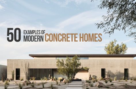 Concrete Homes Exterior, Modern Concrete Homes, House Plants Ideas, Precast Concrete House, Cement Homes, Concrete Modern House, Concrete House Exterior, Concrete House Plans, Concrete Home Design