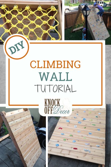 Backyard Climbing Wall, Backyard Climbing, Diy Climbing Wall, Climbing Wall Kids, Cool Backyard, Kids Playhouse Outdoors, Kids Climbing, Diy Playground, Rock Climbing Wall