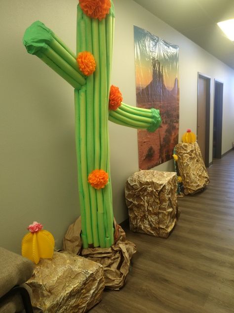 Vbs Wonder Junction, Monumental Vbs 2022 Decorations, Wonder Junction Vbs 2025 Decorations, Desert Vbs Decorations, Wild West Vbs Decoration, Western Vbs Decorations, Wonder Junction Vbs, Wonder Junction Vbs 2025, Pool Noodle Cactus