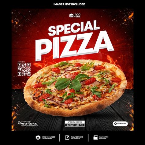 Pizza Social Media Post, Pizza Background, Special Pizza, Pizza Flyer, Chinese Food Menu, Menu Board Design, Menu Pizza, Pizza Poster, Fire Horse