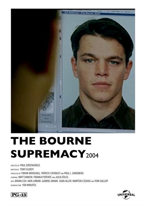 Jason Bourne Movie Poster, Bourne Identity Poster, The Bourne Supremacy, Best Office Episodes, Jason Bourne Movie, Bourne Supremacy, The Bourne Identity, Top Movies To Watch, Jason Bourne