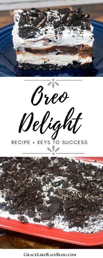 Essen, Pie, Oreo Cream Cheese Dessert, Oreo Lush, 4 Layer Delight, Oreo Delight Dessert, Oreo Delight Recipe, Oreo No Bake, No Bake Oreo Dessert