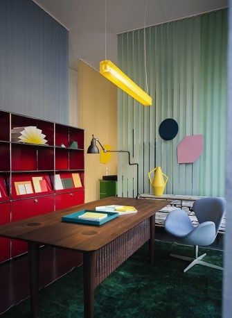 color Happy Office, 80's Room, Casa Container, Modular Furniture, Milan Design Week, Office Interior Design, Commercial Interiors, Elle Decor, 인테��리어 디자인