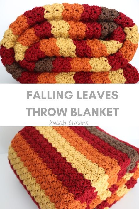 Falling Leaves Afghan Crochet Pattern, Falling Leaves Afghan, Multi Color Afghan Crochet Patterns, Halloween Afghan Crochet, Halloween Crochet Patterns Blanket, Halloween Themed Crochet Blankets, Fall Blanket Crochet Pattern, Fall Themed Crochet Blankets, Hobby Lobby Crochet Patterns