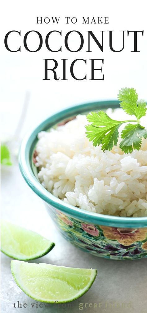 Cocnut Rice, Coconut Jasmine Rice, Coconut Milk Rice, Rice Coconut, Coconut Rice Pudding, Coconut Rice Recipe, Damien Rice, Coconut Dessert, Healthy Rice