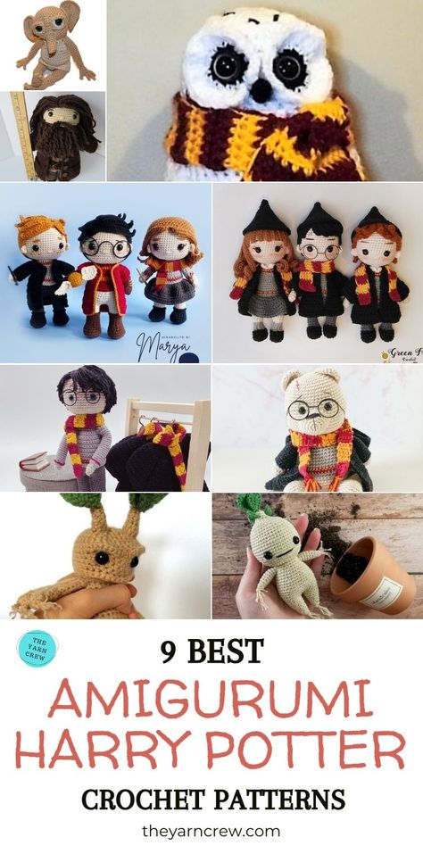 Harry Potter Free Crochet Patterns, Harry Potter Amigurumi Patron Gratis, Harry Potter Crochet Patterns, Hp Crochet, Amigurumi Harry Potter, Harry Potter Amigurumi, Character Crochet, Harry Potter Knit, Harry Potter Free