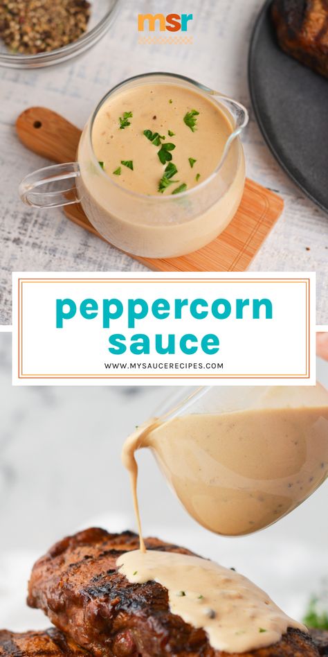 Creamy Peppercorn Sauce Easy Everyday Lunches, Brandy Peppercorn Sauce, Quiznos Peppercorn Sauce Recipe, Peppercorn Sauce For Chicken, Parmesan Peppercorn Sauce, Pink Peppercorn Sauce, Texas Roadhouse Peppercorn Sauce, Steak Condiments, Peppercorn Gravy