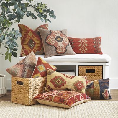 Elias Ditsy Cotton Quilt | Grandin Road Dog Sofa Bed, Traditional Kilim, Grandin Road, Gold Pillows, Round Ottoman, Pillow Collection, Love Your Home, Patterned Throw, Patterned Throw Pillows