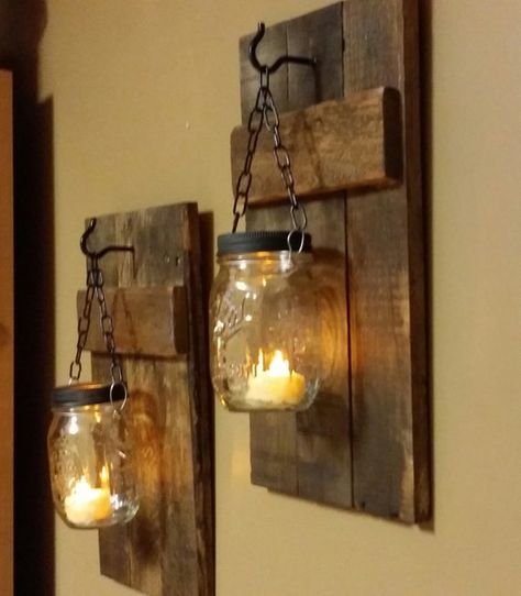 Rustic Furniture Design, Diy Rustic Decor, Rustic Candle Holders, Rustic Candles, Wood Candle Holders, Farmhouse Decoration, Candle Box, Neat Ideas, Wood Lamps