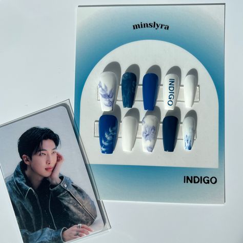 Namjoon Indigo, Bts Nails, Pop Nails, Army Nails, K Pop Nails, Rm Indigo, Ear Tattoo Ideas, Ear Tattoos, Nantes France