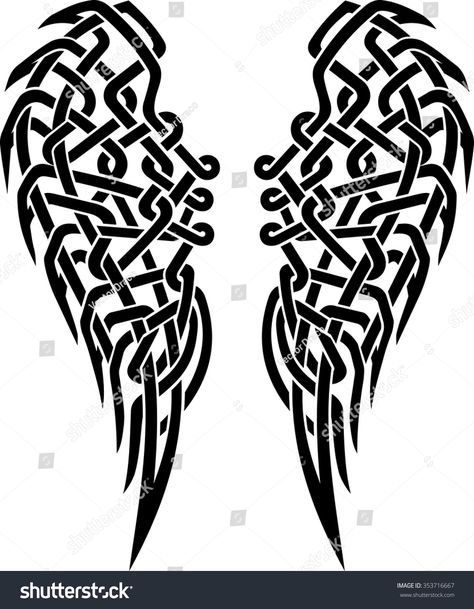 Celtic Angel Wings Tattoo, Celtic Wings Tattoo, Gladiator Armor, Phoenix Wings, Rune Tattoo, Celtic Tattoo, Eagle Wings, Wings Tattoo, Forearm Tattoos