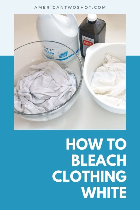 Bleaching White Clothes, Whiten White Clothes, How To Bleach Whites, Paper Crafts For School, Stained Clothes, Clothes Life Hacks, Crafts For School, How To Whiten Clothes, Dingy Whites