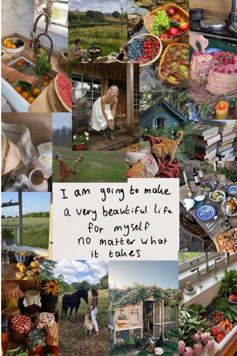 Peaceful Country Life, Vision Board Future Life, Vision Board Homestead, Vision Board For Life Goals, Homestead Mood Board, Homesteading Vision Board, Peaceful Farm Life, Vision Board Farm Life, Simple Life Photos