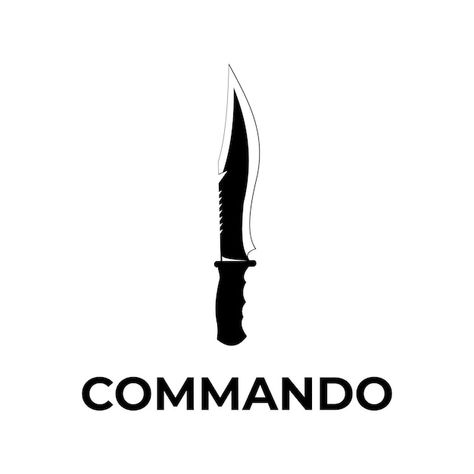 Knife commando logo icon vector design | Premium Vector #Freepik #vector #knife-logo #sword-logo #knight-logo #knife India Army, Graphic Design Clothing, Knife Logo, Rescue Knife, Hunter Logo, Knight Logo, Design Clothing, Knife Art, Logo Icon