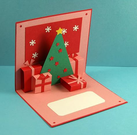 postal_navidad_arbolregalos Pop Up Christmas Cards, Christmas Greeting Cards Handmade, Pop Out Cards, 3d Christmas Cards, Holiday Pops, Christmas Card Crafts, Diy Christmas Cards, Christmas Holiday Cards, Birthday Cards Diy