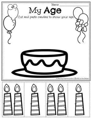 My Age: Number Counting Activity Worksheet - All About Me Preschool Theme Friends Art Activities Preschool, All About Me Fine Motor Activities Preschool, All About Me Experiments, Get To Know Me Kindergarten Activities, Beginner Preschool Activities, Me Myself And I Preschool Activities, Favorite Color Preschool Activity, Wonderful Me Activities, Friends Week Preschool