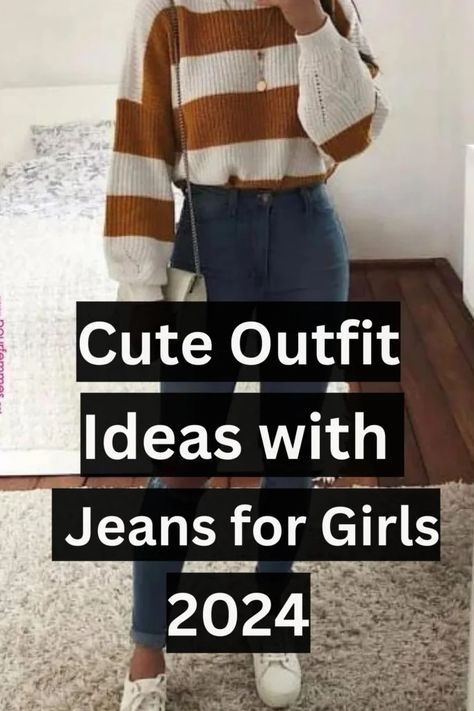 Spring Outfit 2024 Cute Outfit Ideas with Jeans for Girls in 2024 40 Teenage Jeans Outfit, Fall Outfits With Jeans 2024, What To Wear With Jeans To School, 2024 Teen Girl Outfits, Casual Jeans Outfit Summer Sneakers, Mom Jeans Outfit Summer 2024, Outfits Ideas 2024, 2024 Jeans Style, College Outfits Jeans