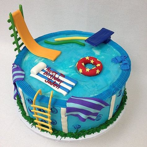 Pool Party Birthday Cake, Pool Birthday Cakes, Swimming Pool Cake, Pool Party Cake, Swimming Cake, Party Birthday Cake, Pool Party Cakes, Pool Cake, Pool Party Kids