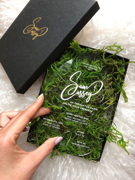 Need a safe place to ask questions and not be judged? Plant Wedding Invitations, Stationary Wedding Invitations, Magical Invitation, Secret Garden Wedding Invitations, Moss Wedding, Cassey Ho, Wedding Invitations Leaves, Secret Garden Wedding, Garden Wedding Invitations