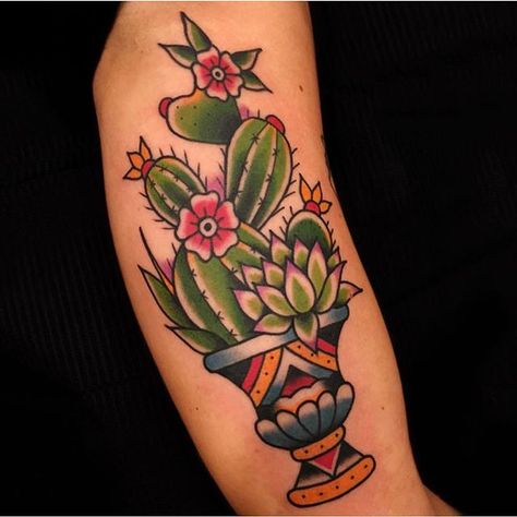 Cactus And Sunflower, Pot Tattoo, Cactus Tattoos, Tattoos Female, Agave Cactus, Most Beautiful Flower, Fruit Tattoo, Harmony Design, Family Tree Tattoo