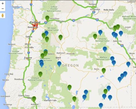 Oregon Hot Springs - Map - Oregon Discovery Oregon Hot Springs, Rock Hounding Utah, Umpqua Hot Springs, Pnw Adventures, Joseph Oregon, Oregon History, Oregon Map, Oregon Trip, Rock Mountain