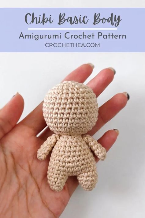 Body Crochet Pattern, Crochet Bodies, Crochet Doll Tutorial, Crochet Keychain Pattern, Crochet Dolls Free Patterns, Pola Amigurumi, Crochet Design Pattern, Kawaii Crochet, Sopot