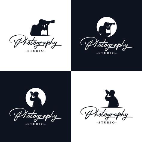 Set of Photographer studio logo design, cameraman symbol Studio Logo Design, Photographer Studio, Studio Logo, Photography Logo, Photographic Studio, Photography Logos, Studio Photography, Vector Art, Vector Free