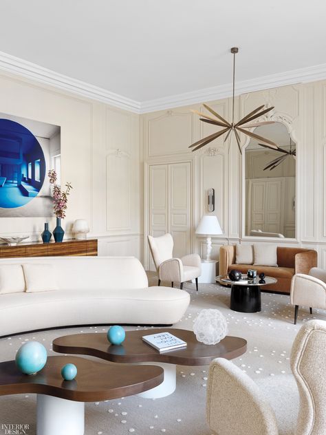 Agence DL-M Conjures a Grand Apartment on Paris’s Magical Île Saint-Louis | Interior Design Magazine Midnight Coffee, Sconces Living Room, Living Room Upholstery, Design Salon, Interiors Dream, Interior Design Magazine, French Interior, Sofa Upholstery, Living Table