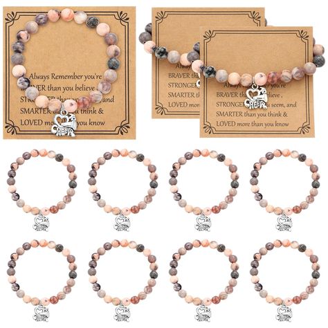 PRICES MAY VARY. Comprehensive Package: with the purchase of our cheer bracelets, you receive a complete package that includes not only 12 pieces of bracelets but also 12 pieces of appreciation cards; Each card serves as recognition of the individuality of each bracelet, a personal touch applauding your choice Quality Material: crafted from natural stone material, our cheer charm bracelet is designed with an emphasis on quality; Carefully chosen for their inherent beauty and reliability, the nat Cheer Gifts For Team, Cheer Bracelets, Cheer Squad Gifts, Cheer Jewelry, Cheerleader Gifts, Gifts For Guests, Team Pink, Cheerleading Gifts, Cheer Gifts