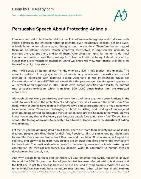 Persuasive Speech About Protecting Animals Persuasive Paragraph Example, Public Speech Script, Speech Writing Examples, Manuscript Speech Example, Persuasive Speech Examples Student, Persuasive Speech Topics Ideas, How To Write A Speech, Informative Speech Examples, Interesting Speech Topics Student