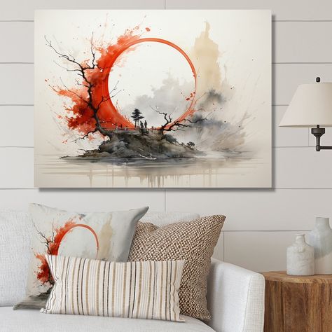 Spiritual Abstract Art, Dining Artwork, Spiritual Design, Acrylic Wall Decor, Buddhist Art, Acrylic Wall Art, Black Decor, Red And Grey, Abstract Canvas