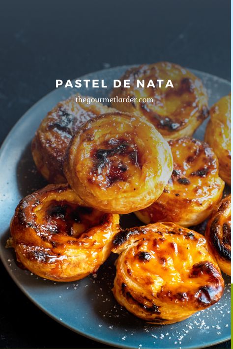 Portugese Tarts Easy, Portuguese Milk Tarts, Portuguese Tarts Recipe, Portuguese Baking, Portuguese Cakes, Portugese Custard Tarts, Portuguese Tart, Natas Recipe, Portuguese Custard Tarts