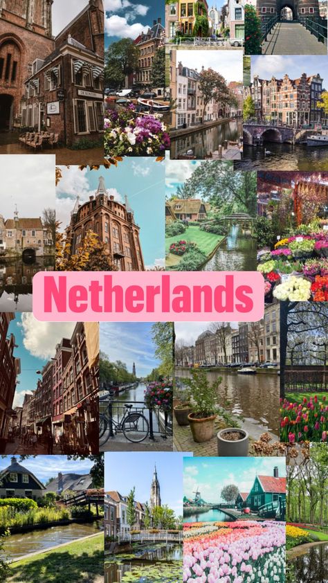 #dreamvacation #destination4 Holland Aesthetic, Netherlands Aesthetic, Vision Board Manifestation, Backpacking Europe, Life Board, Life Aesthetic, City Aesthetic, Travel Aesthetic, Dream Vacations