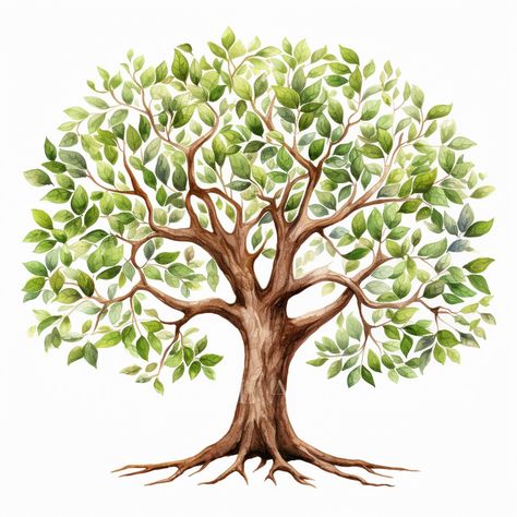 Tree Drawing For Kids, Family Tree Drawing, Family Tree Clipart, Branch Drawing, Family Tree Painting, Family Tree Printable, Family Tree Art, Tree Family, Family Tree Template