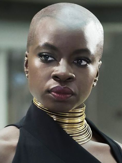 The Beauty Looks in Black Panther Will Go Down in History—Here's Why Toni Stark, Bald Women, Beauty Looks, Black Panther Marvel, Beach Beauty, African Beauty, Shaved Hair, Black Women Art, Black Excellence