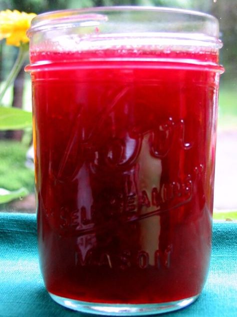 Rhubarb Cherry Jelly Recipe | Allrecipes Cherry Jelly Recipes, Cherry Rhubarb, Rhubarb Jelly, Cherry Jelly, Rhubarb Jam Recipes, Fresh Rhubarb, Jalapeno Jelly, Strawberry Jam Recipe, Jelly Recipe