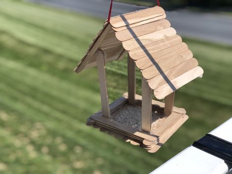 Popsicle Bird House, Popsicle Stick Bird House, Popsicle Stick Birdhouse, Diy Dollar Tree Crafts, Catholic Feast Days, Popsicle Stick Crafts House, Popsicle Ice Cream, Diy Popsicle Stick Crafts, Ice Cream Sticks