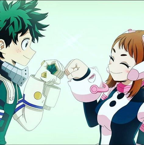 Izuku X Ochako, Deku X Uraraka, Images Harry Potter, Academia Wallpaper, Class 1 A, Ochako Uraraka, Hero Wallpaper, Buko No Hero Academia, My Hero Academia Episodes