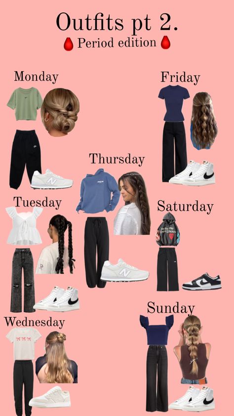 Period outfit! Outfits For When You're On Your Period, Outfits To Wear When You’re On Your Period, All Nighter Outfit, Outfits To Wear On Your Period School, Outfit Ideas For When On Period, Period Week Outfits, Outfits To Wear On Period, Period Fits For School, Outfits For Period Days School