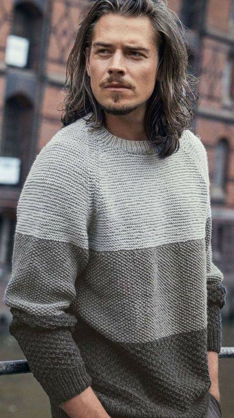 Mens Knit Sweater Pattern, Mens Knit Sweater, Crochet Men, Knit Men, Hand Knitted Sweaters, Sweater Knitting Patterns, Knitwear Men, Beautiful Knitting, Men's Knit