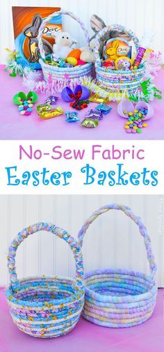 Easter Basket Ideas For Kids Diy, Homemade Easter Basket Ideas, Quilted Easter Baskets, Homemade Easter Baskets, Diy Osterschmuck, Easter Baskets To Make, Easter Basket Crafts, Basket Tutorial, Easter Stuff