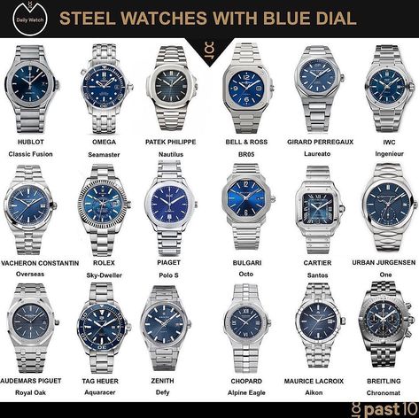 8Past10 on Instagram: “Play our quiz on steel watches with blue dial via the link in our profile 👀🔍 How many answers did you have correct? Featured here is 18x…” Lux Watches, Fossil Watches For Men, Mens Watches Popular, Fancy Watches, Your Favorite, Skeleton Watches, Bracelets Design, Mens Fashion Classic, Hipster Mens Fashion