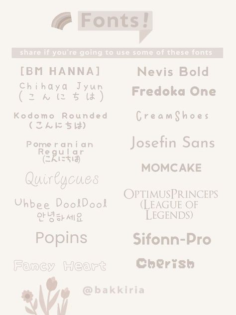 Recommendations [Fonts] by bakkiria Cute Fonts Aesthetic, Dafont Fonts Aesthetic Lettering, Japanese Fonts Dafont, Canva Japanese Fonts, Dafont Fonts Aesthetic Cute, Font Cute Dafont, Carrd Co Fonts, Cute Fonts On Dafont, Cute Aesthetic Fonts