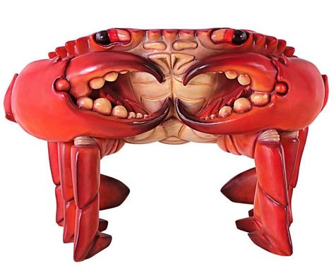 Red King Crab, Red Spice, Red King, Sculptural Chair, Spice Island, King Crab, Crushed Stone, Design Toscano, Diy Chair