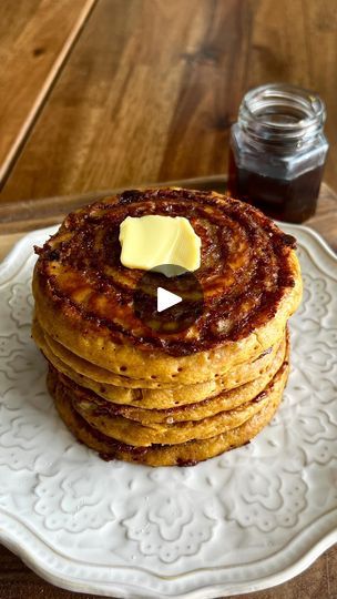 5.2M views · 307K reactions | PUMPKIN CINNAMON ROLL PANCAKES

Caramelized cinnamon swirls in a stack of soft, fluffy, and tender pumpkin pancakes — they deserve to be on your table this fall 🍂 Recipe below OR comment ‘PUMPKIN’ to get the recipe sent to you 🤎 

#Recipe Details (makes 15-20 pancakes):
Pumpkin Pancakes:
- 3 cups all-purpose flour
- 6 tbsp brown sugar 
- 2 1/2 tsp baking powder
- 1 1/2 tsp baking soda
- 1/2 tsp salt
- 2 tsp cinnamon
- Optional: 1 tsp pumpkin pie spice
- 2 1/4 cup buttermilk, room temp (sub: 2 1/4 cups milk of choice mixed w/ 2 tbsp apple cider vinegar)
- 1 cup pumpkin puree
- 2 eggs, room temp
- 2 tbsp salted butter, melted
- 2 tsp vanilla extract
- Extra butter, for serving
- Maple syrup, for serving
Cinnamon Swirl:
- 6 tbsp salted butter, softened (almost Pumpkin Cinnamon Roll Pancakes, Spooktober 2024, Pancakes Pumpkin, 1 Cup Pumpkin Puree, Cinnamon Swirls, Chocolate Banana Cake, Cinnamon Roll Pancakes, Fall Recipe, Pumpkin Pancakes